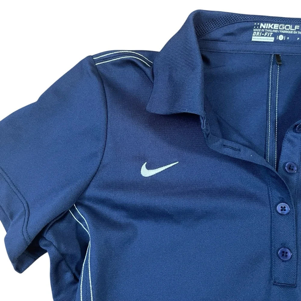 Nike Golf Dri-FIT Women’s Blue Polo‎ Shirt Small National MI Embroidered Logo